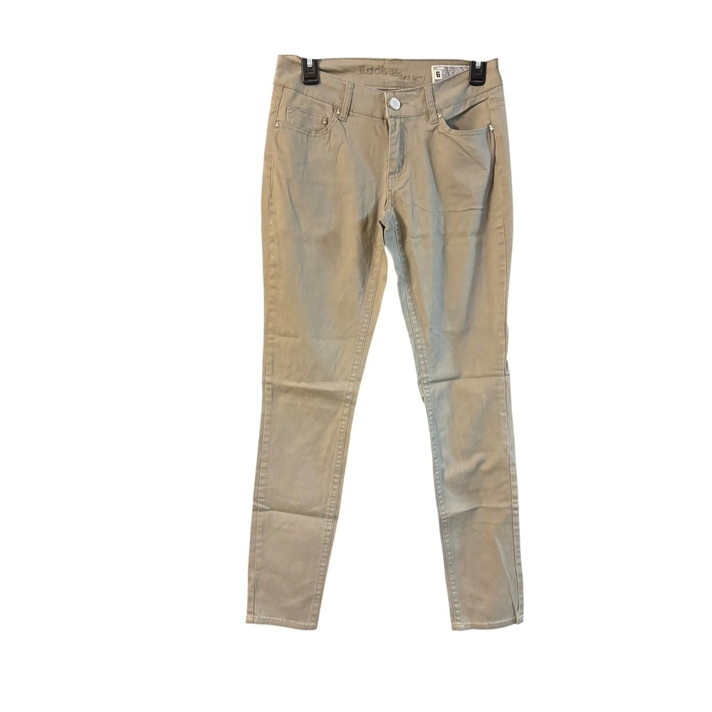 Rocks & Indigo Womens Skinny Jeans Tan Khaki Stretch Pants Size 6